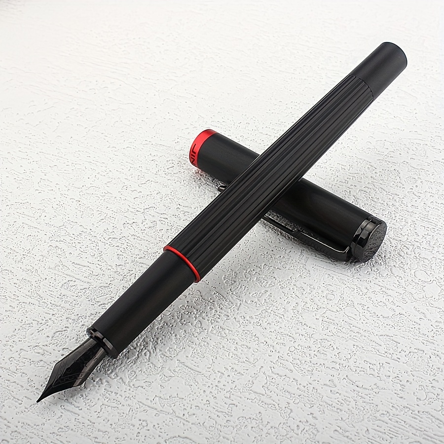 

Black Forest Titanium Fountain Pen: Ef Nib, Metal Construction, And Beautiful Tree Texture - Perfect Gift For Writers