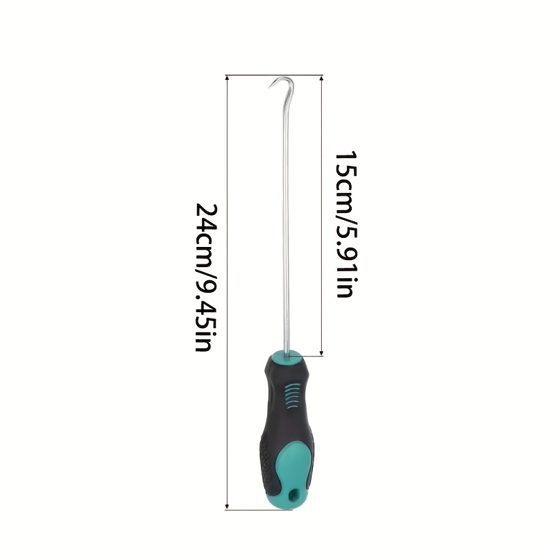E-shop Verlängerter 24 cm/9,45 Zoll manueller Rasenbelüfter, U-förmiger Erdnagel-Entfernungshaken für Gartenrillen und Pflasterfugen, ideal für