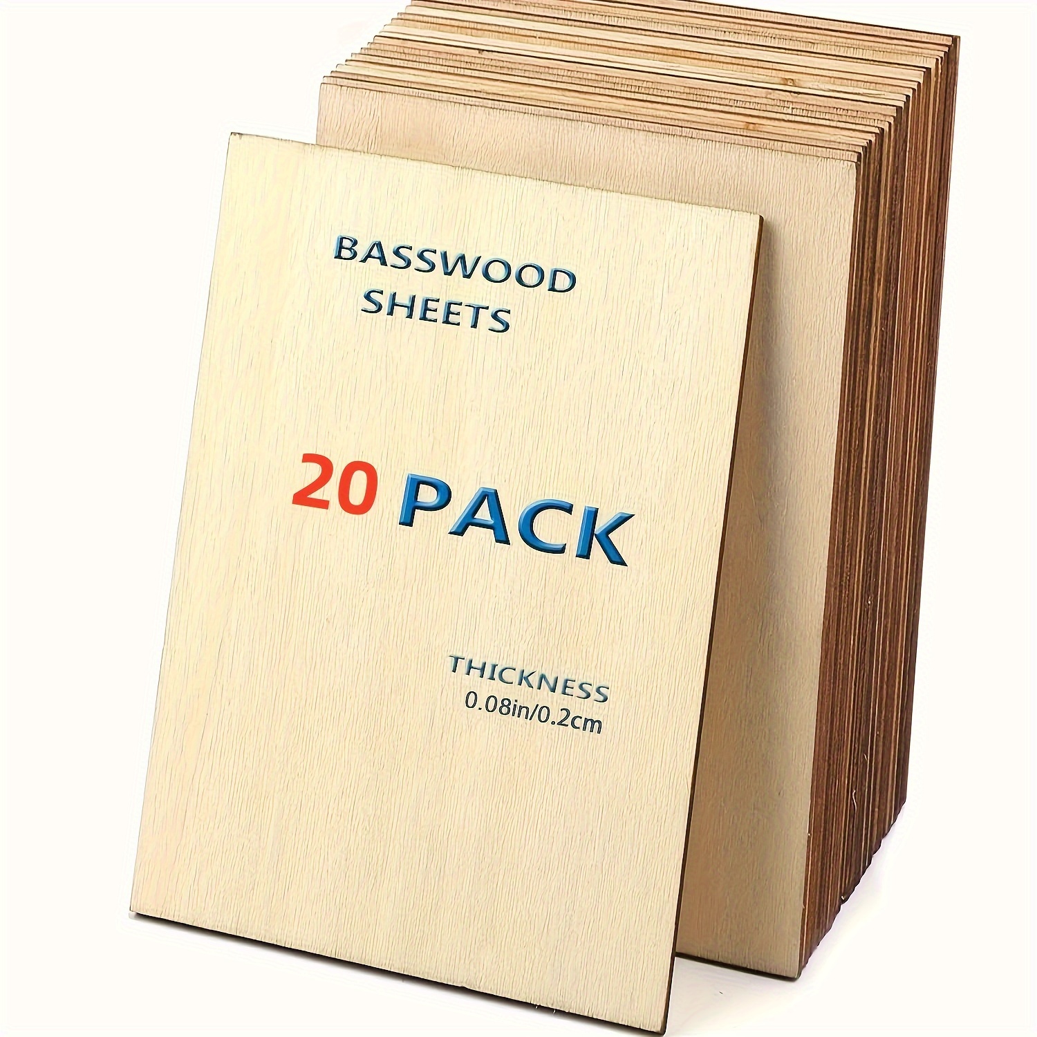 

20 Pack Of Basswood Sheets: Thin 0.08in/0.2cm, 100mm X 4in, Diy Projects, Model Making, And Wood - Unfinished Wood