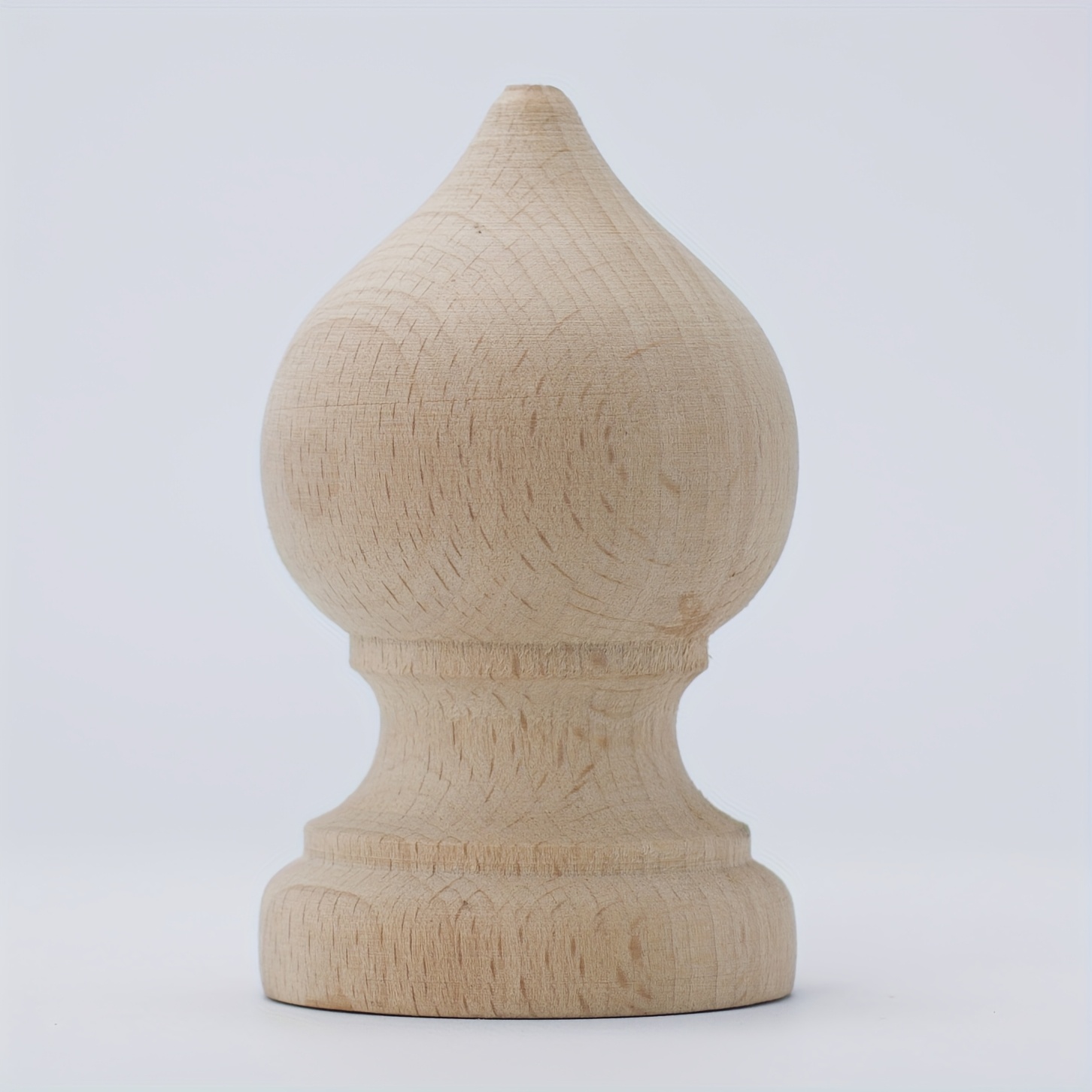 2 Pieces Of Solid Wood Carved Column Caps Suitable For Stair Posts, Bed Posts, And Sofa Posts. Unpainted Wood For Decorative Column Tops