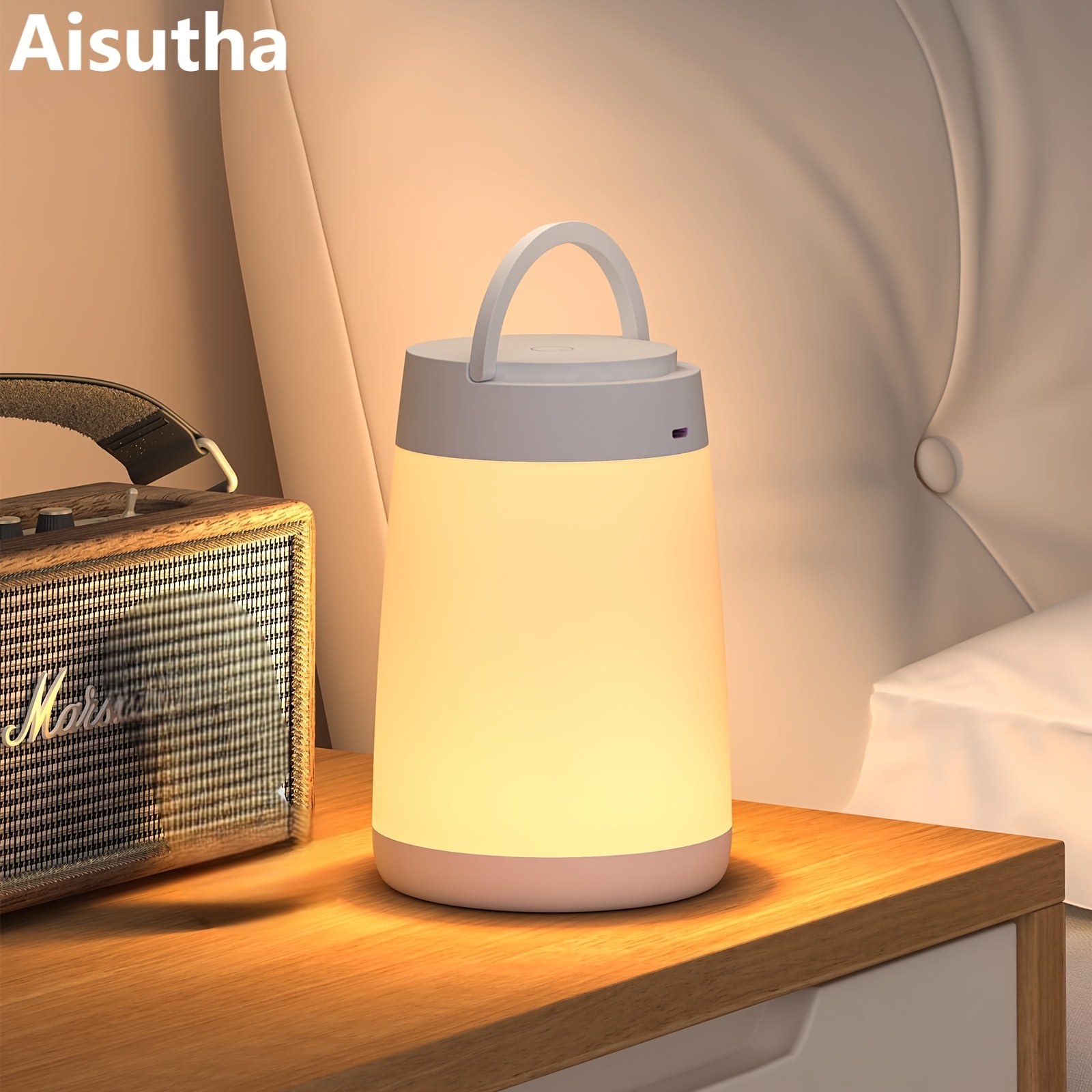 

1pc Aisutha Touch Led Desk Lamp - Usb Rechargeable, Brightness & , Portable Timer, 6000k Max, 1500mah Battery, For Bedroom, , , Theme, , No , Includes Usb Cable