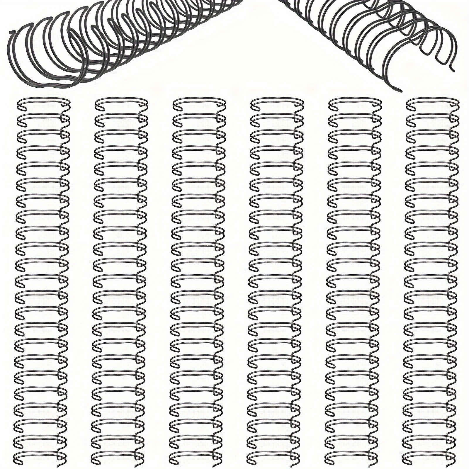 

6 Pieces Binding Wire Twin Loop Wire Binding Spines Double Loop Binding Wire 1 Inch Cinch Wire Binding Diameter 23 Holes For Teacher Student Document Notebook Making