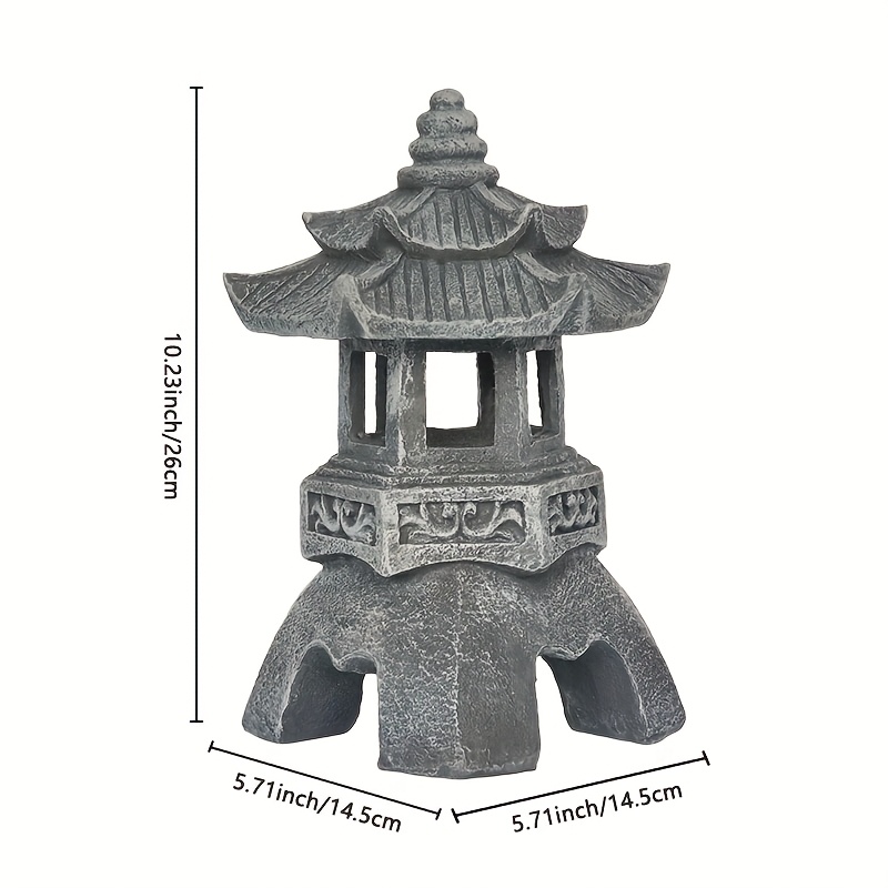TEMU Luci decorative giardino stile Zen IP44, serie palazzo giapponese retr簷 , decorazioni per giardini e , regali per feste/compleanni/inaugurazione
