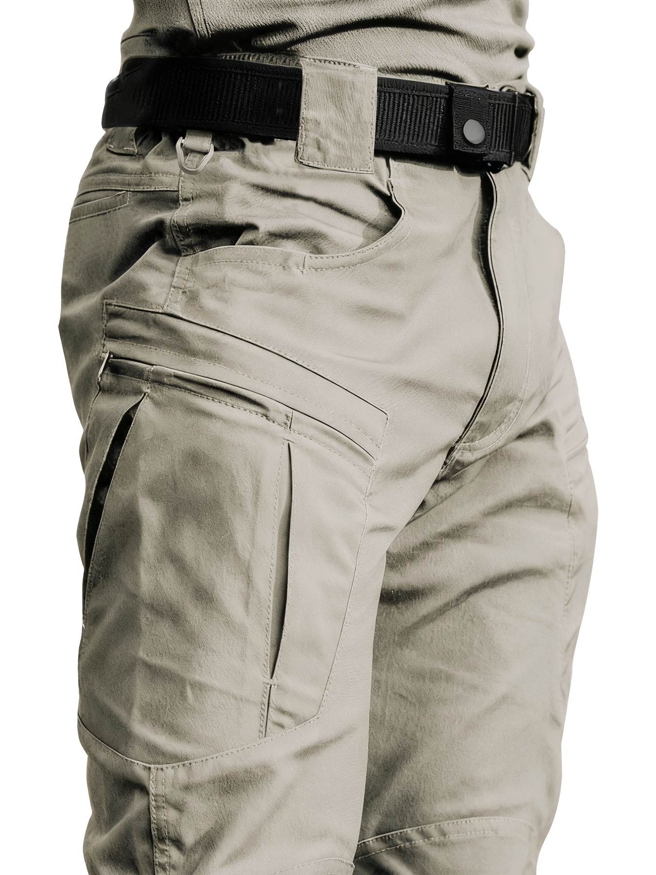 mens   cargo pants with multi   elastic breathable fabric with adjustable waist machine washable reqular fit softshell trousers foroutdoor casual durable workwear work pants versatile clothingfunctional pockets no belt