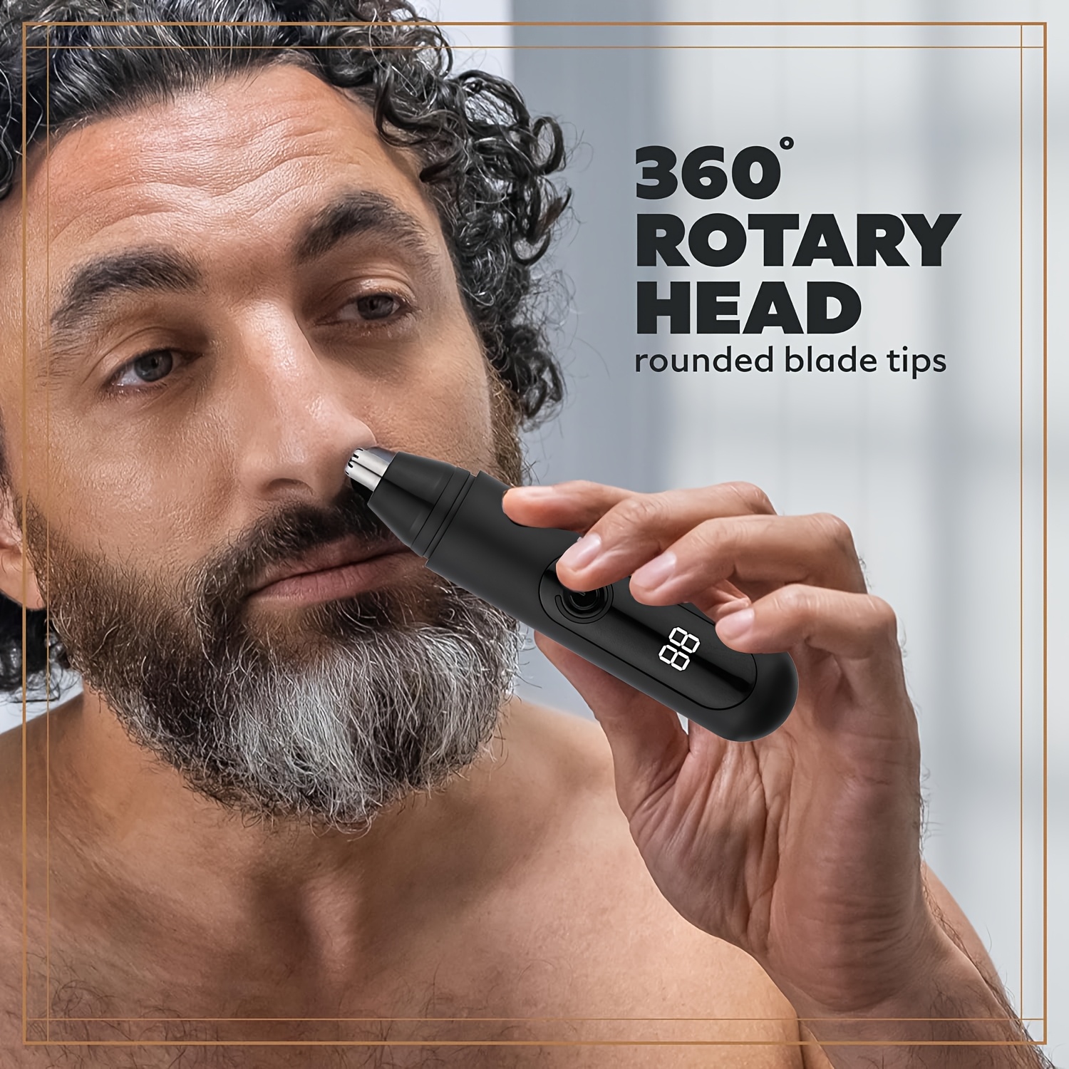 1pc electric nose hair trimmer usb rechargeable ear and nose hair clippers facial hair trimmer for eyebrows and body portable design with neck brush plastic material 500mah lithium battery Product details 4