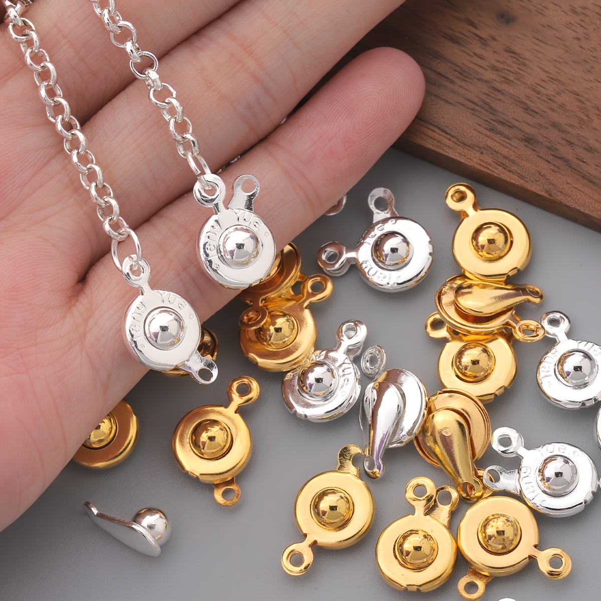 20pcs 10pcs 17 5mm 9mm snap button lobster clasp connector Temu