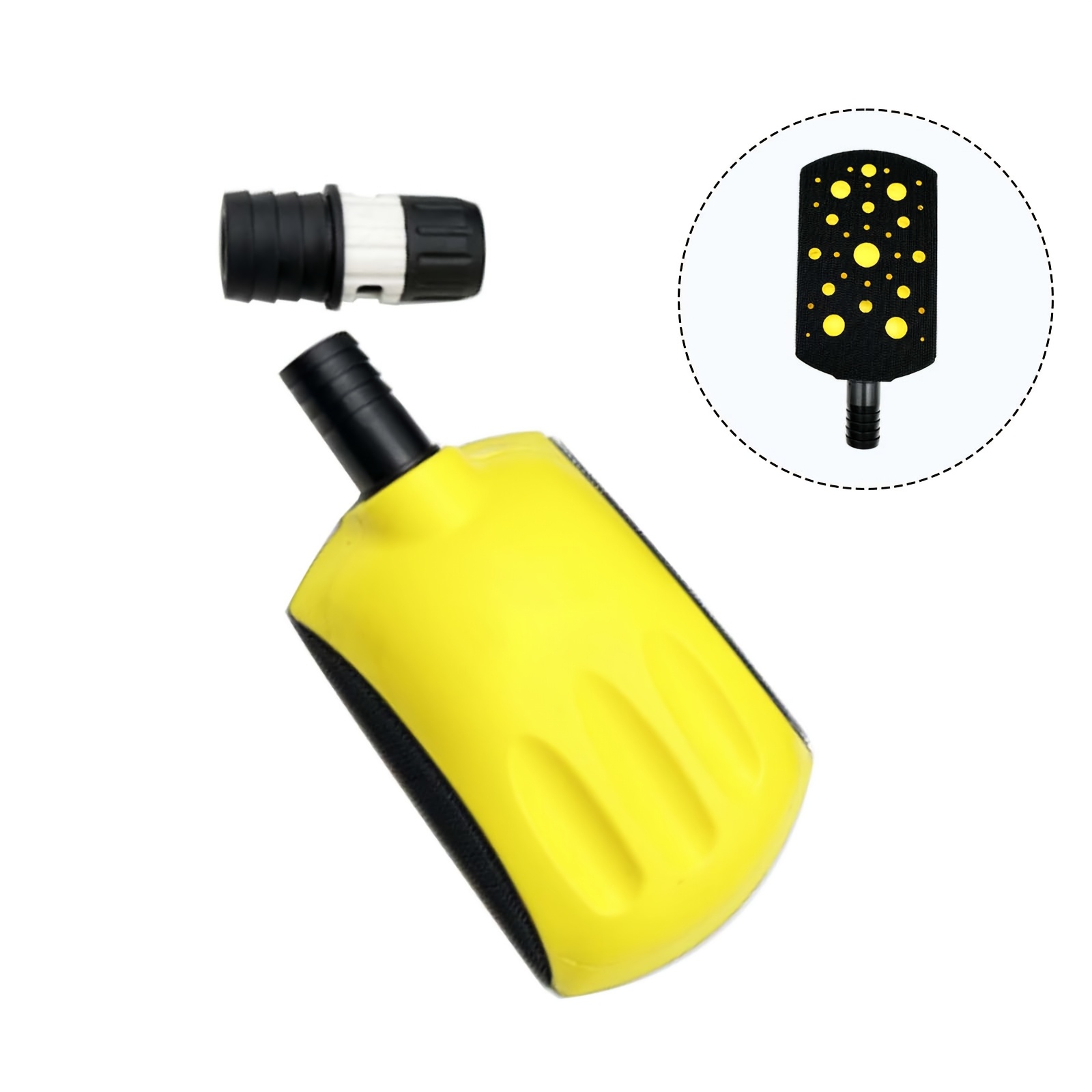 Image of Vacuum Hand Sanding Block With Multi-long Hole Hook And Loop Holder, Dust-free Flexible Extraction Pad For Auto Body Painting And Woodworking, Sanding Tools For Wood, , Manual