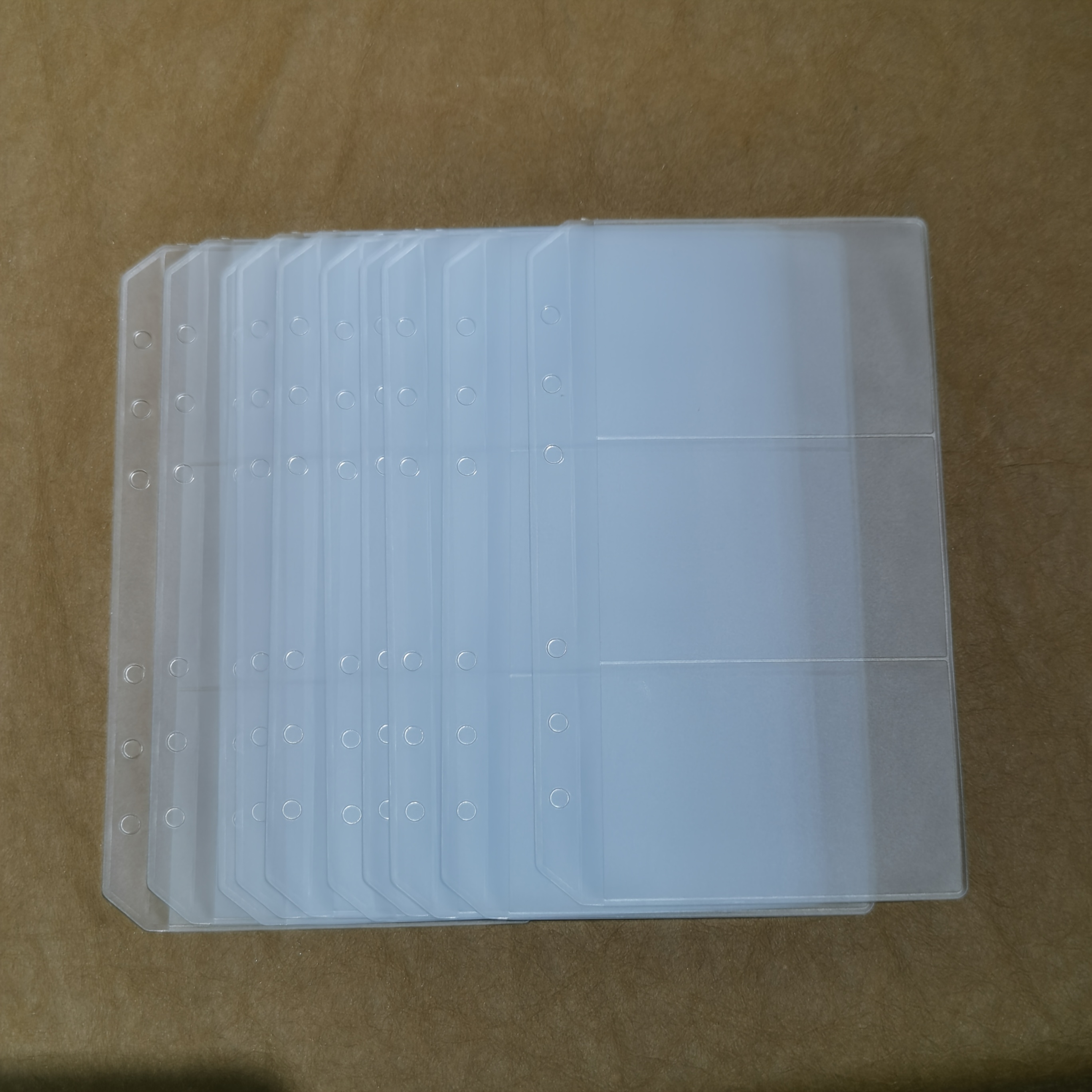 Image of 10pcs A6 Binder Pocket 6-hole Binder Pocket Budget Binder Envelope Transparent Cash Envelope Transparent Pvc Zipper Binder Invoice Coupon Folder