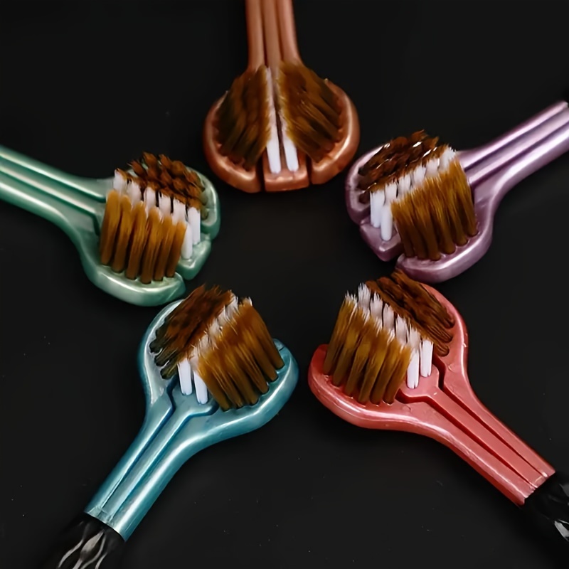 5pcs Adult Soft Nylon Bristle Toothbrush Set