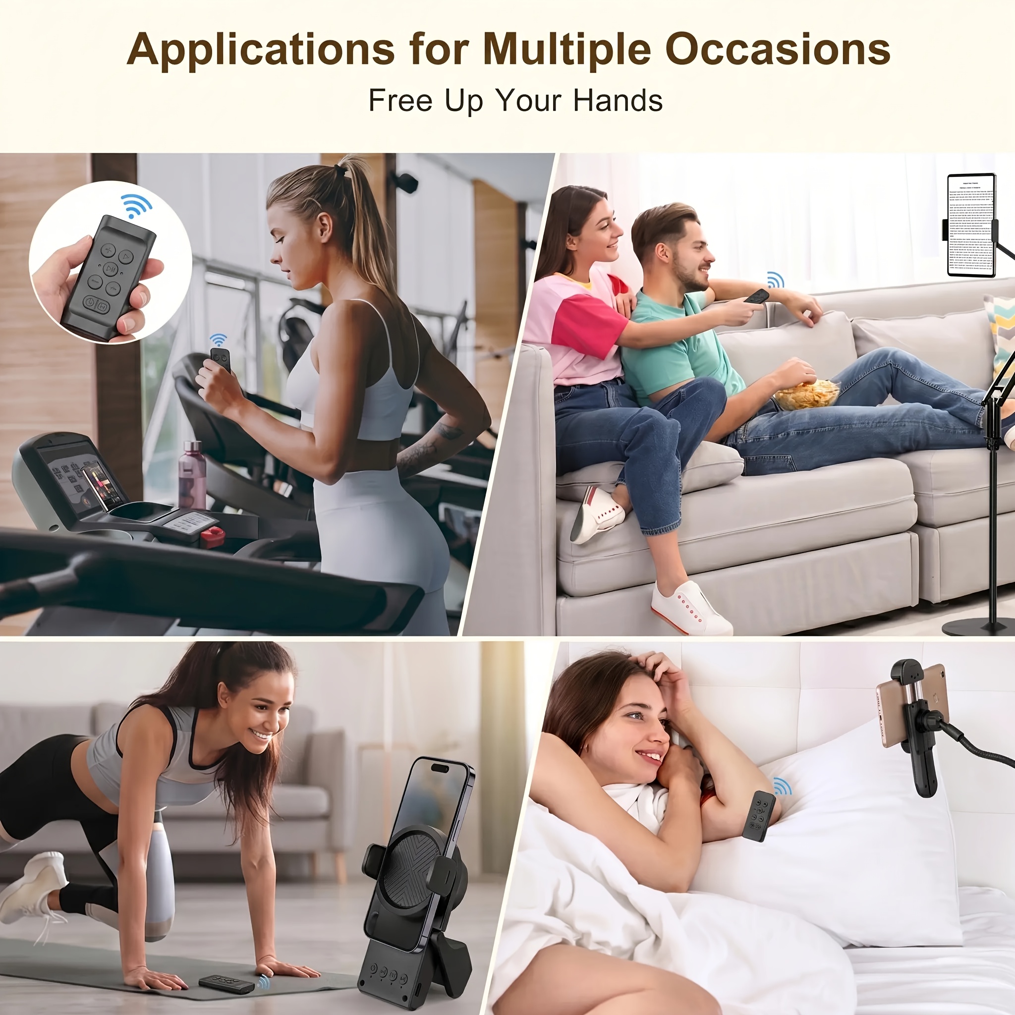 Rotating phone stand with wireless remote - image 6