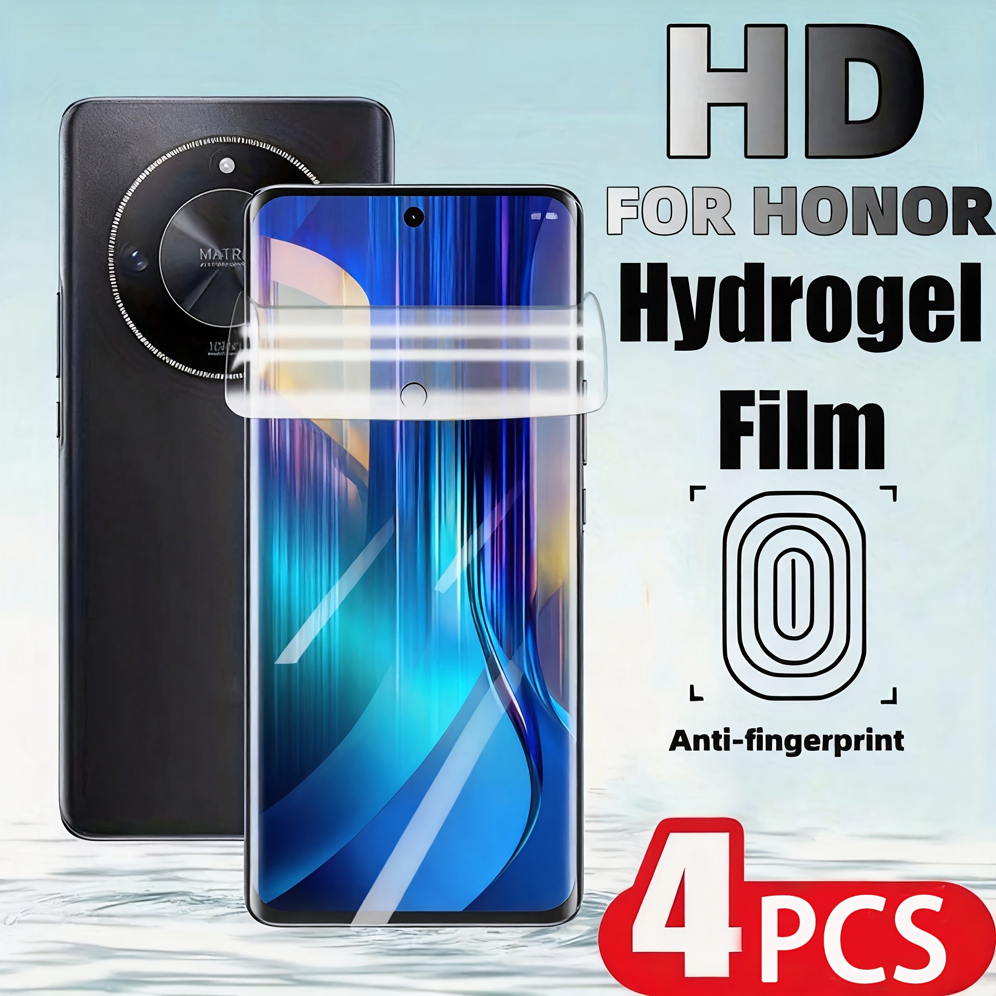 TEMU 4 pezzi Protezione in Autoriparante per Honor Magic 7/5/6 /7 Lite, Copertura Completa, HD, Supporta Sblocco , Antigraffio, Antimpronta, Ultra ,