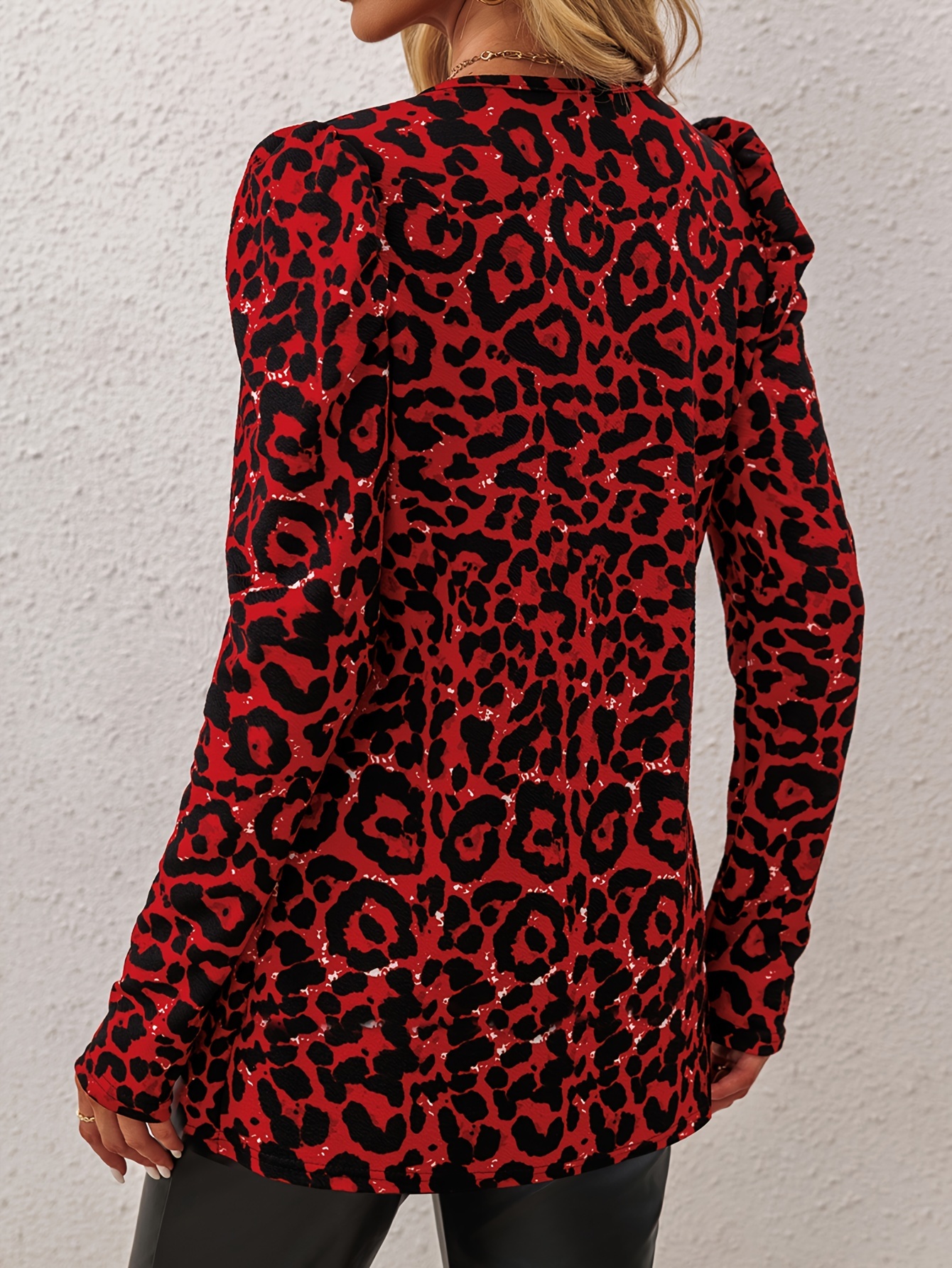 Women's Leopard Print Lightweight Jacket - Elegant Loose Fit Mid-Length Open Front Coat with Long Sleeves, Machine Washable Spring Summer Fall Casual Outerwear, Leopard Print Jacket, Seasonal Fashion, Buckle Belt Accent, No Button Closure