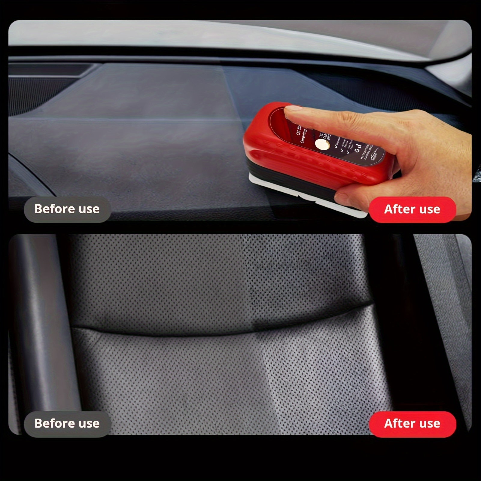 universal car glass oil film remover with foam applicator   cleaning solution 120ml reusable   type brush for   details 2