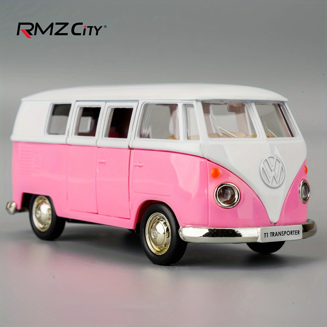 

1/36 Volkswagen Bus Diecast Alloy Model Car With Function, Model Toys For Collecting And Decorating, Toy Car Gift For Boys And Girls Pink