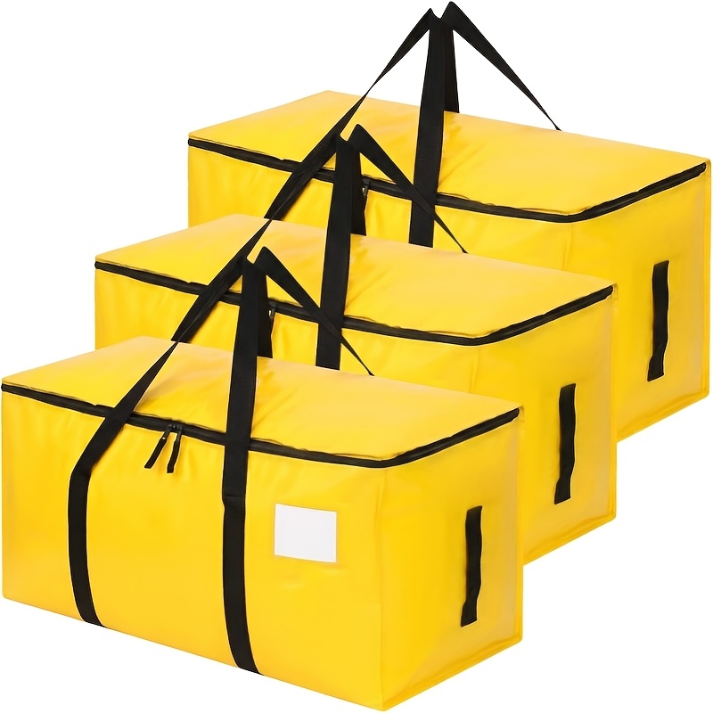 TEMU ("Boîte de rangement) Carton de déménagement extra robuste et sac de rangement pour vêtements, grande taille avec couvercle et sangles de sac à