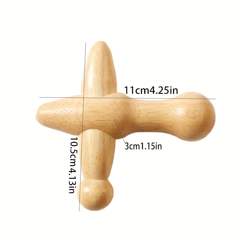 Un bastón de masaje para pies de madera, una herramienta de reflexología profesional, diseñado ergonómicamente para la tensión muscular, adecuado para el hogar y salones de masajes.