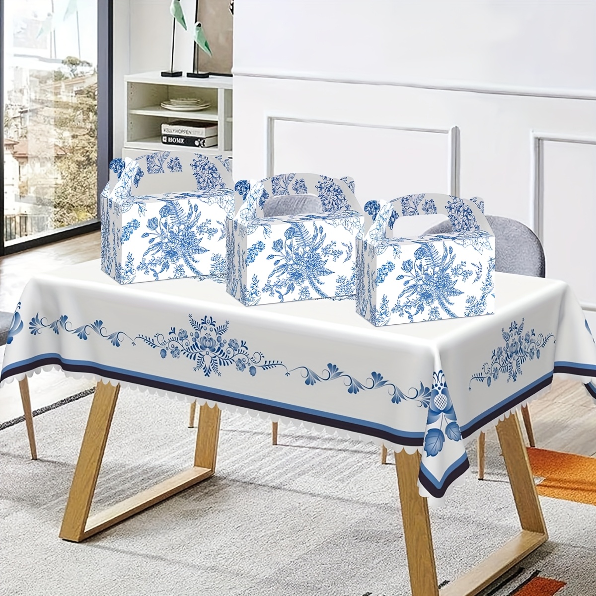 Exquisite Blue and White Floral Gift Boxes, 8/12/16/24pcs