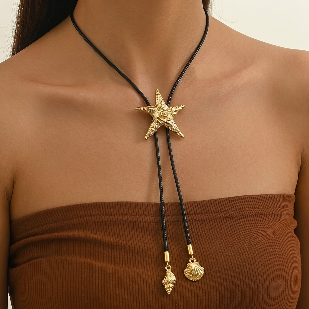 Ocean-Themed Starfish Pendant Necklace for Women