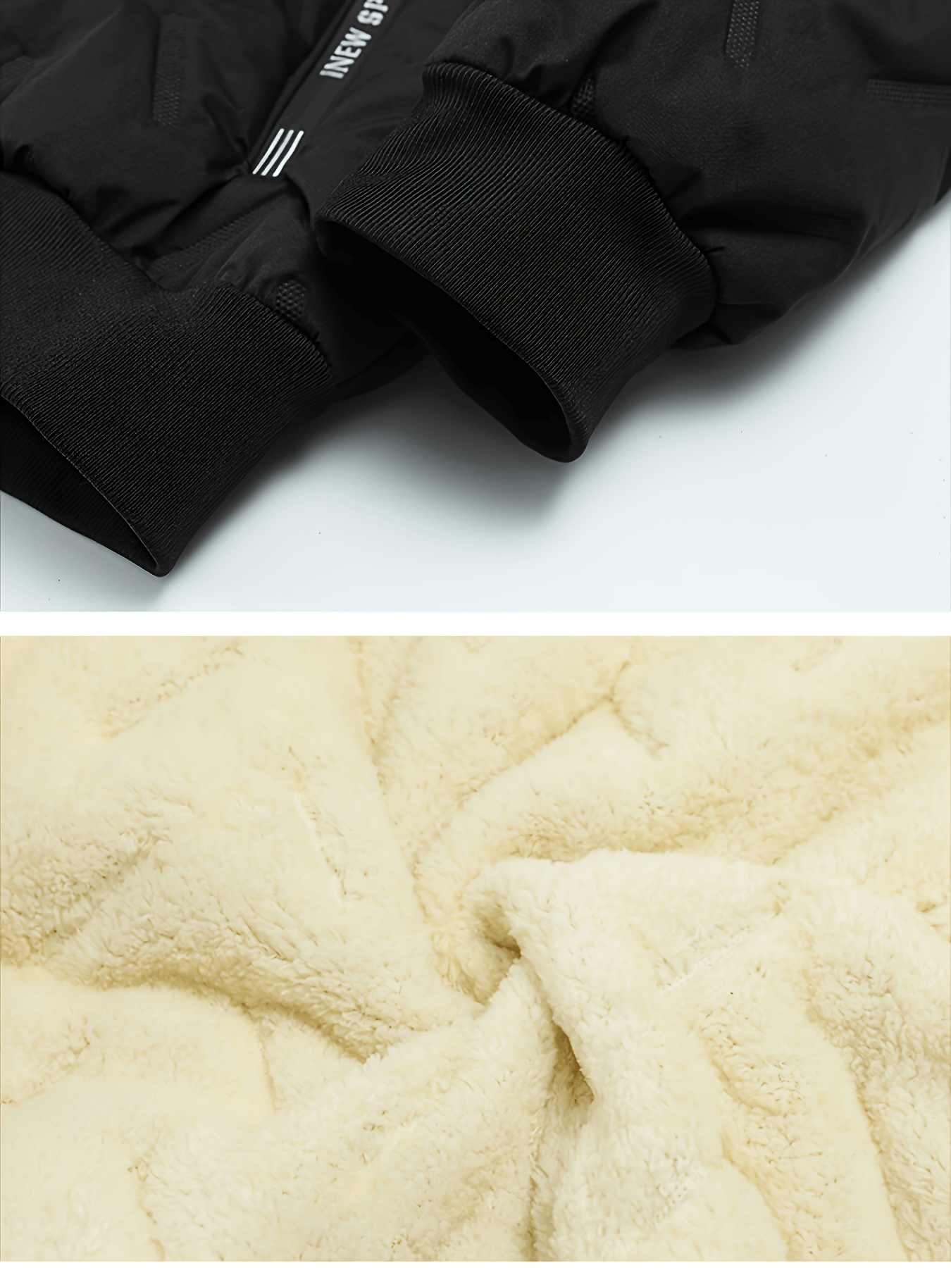 Men's Winter Fleece Thickened 3pcs Set, Jacket and Trousers