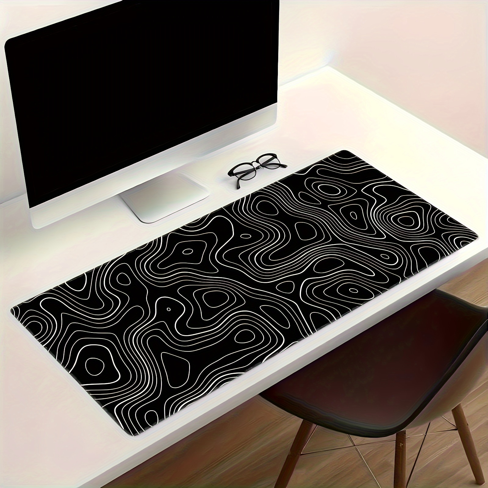 

Large Gaming Mousepad With Design, Non-slip Rubber Base, Waterproof Keyboard Pad, 35.4x15.7 X 11.8 Inches, Desk Mat For Computers, Laptops, Office And Home