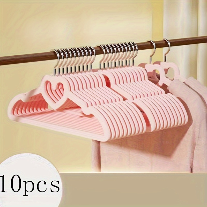 Image of 10-pack Kids Velvet Hangers With 360 Degree Rotating Hook - Non-slip Space Child Hangers For Wardrobe, Durable And Long-lasting Hangers