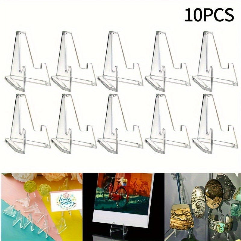 

10pcs Clear Display Stands - For , , And Small Picture Frames - No Needed