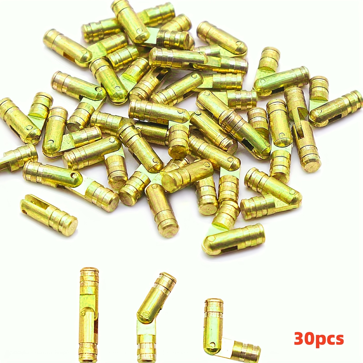 TEMU 30pcs Hinges, Mini Hidden Furniture Hinges For Box, Hand Craft Cabinet Door (0.2-0.8inch)