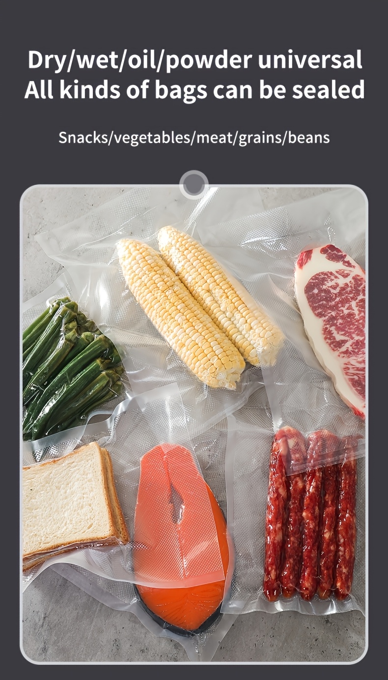 portable vacuum sealer with inflatable pump semi automatic usb rechargeable lithium battery 10w plastic material 1200mah capacity for food preservation details 5