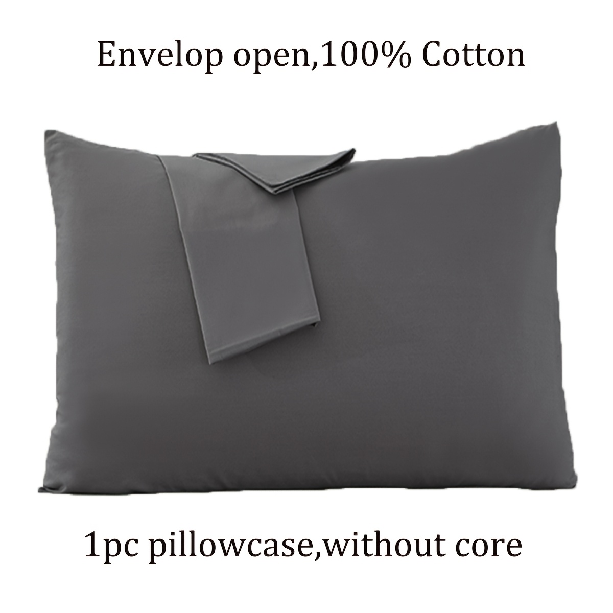 1pc Soft 100% Envelope Closure Pillowcase, Cozy And Lightweight Pillow Case