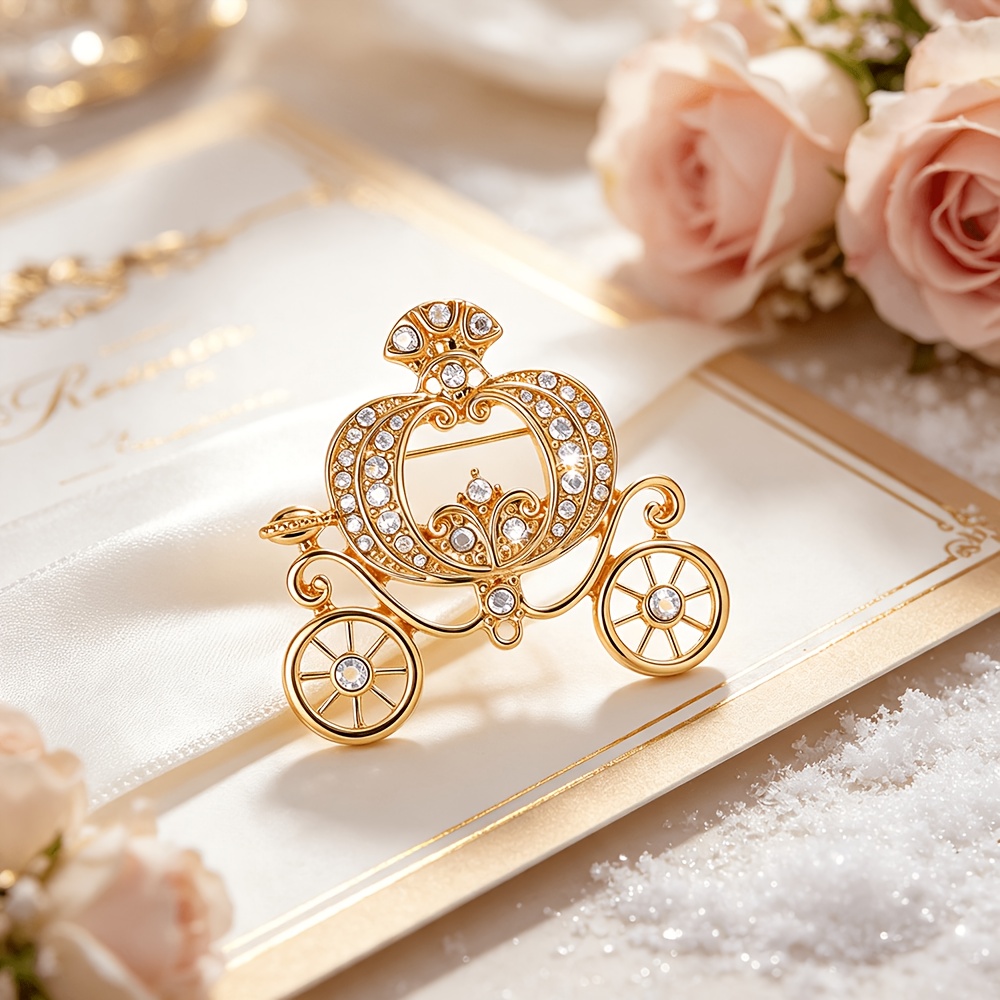 TEMU A Vintage Sparkling Tale Brooch, Featuring A Hollowed-out Design With Colorful Rhinestones, Exuding A Vibe. It Can Coats, Sweaters, And