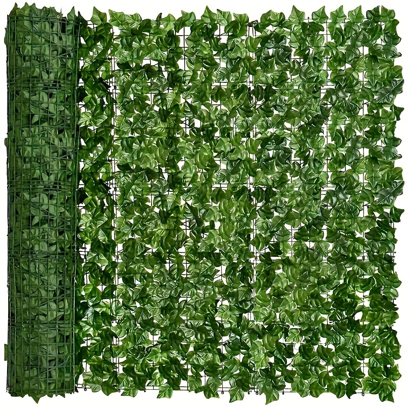expandable artificial ivy privacy fence screen decorative   hedge for outdoor garden   weddings and home decor 1pc