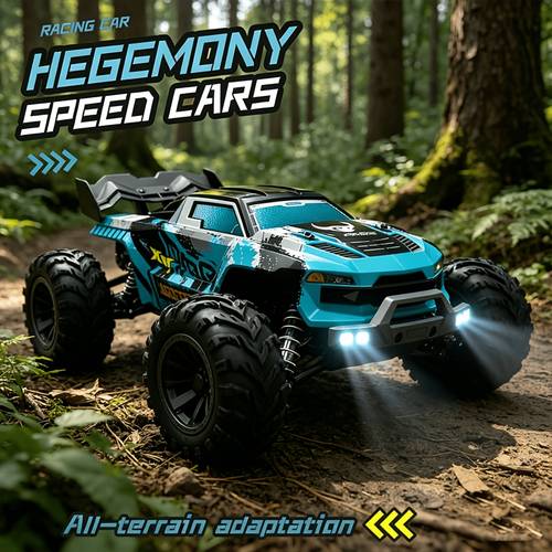 (No es un juguete; destinado únicamente a conductores/coleccionistas profesionales y uso en deportes competitivos) Vehículo todoterreno RC profesional 1:16 velocidad con 4WD y motor sin escobillas de , alcanzando una velocidad de 80 km/h; control de velocidad