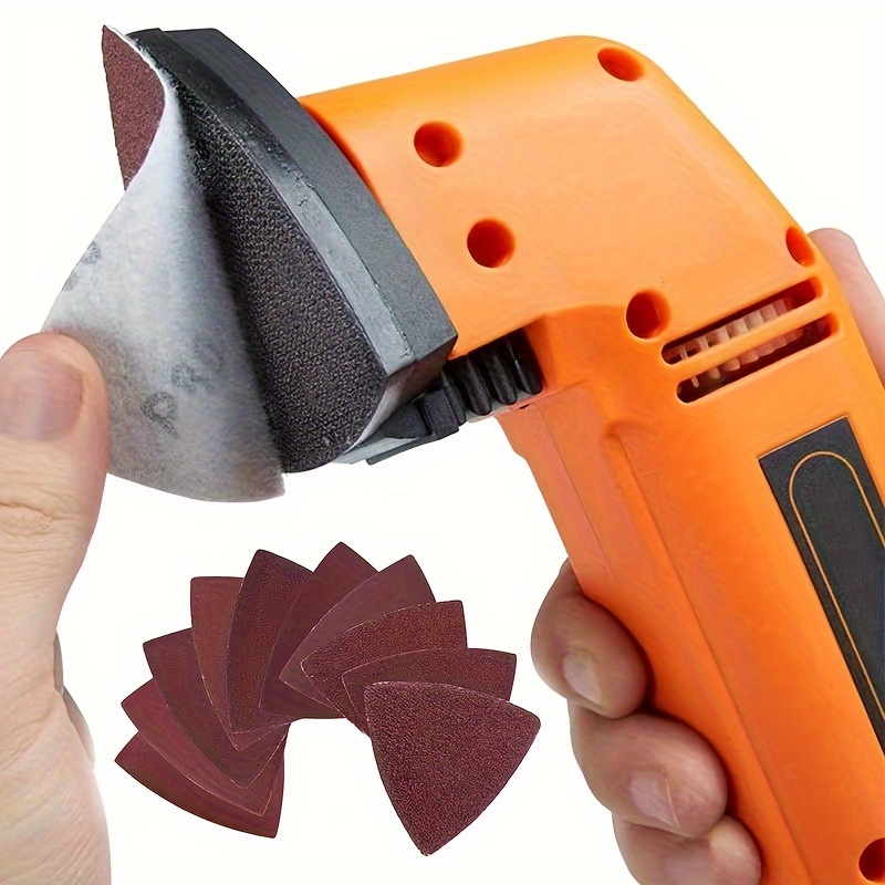 Ponceuse Détail Semi-circulaire Avec Papier Auto-adhésif | 10 Papiers Inclus | Pour Angles, Murs, Coins
