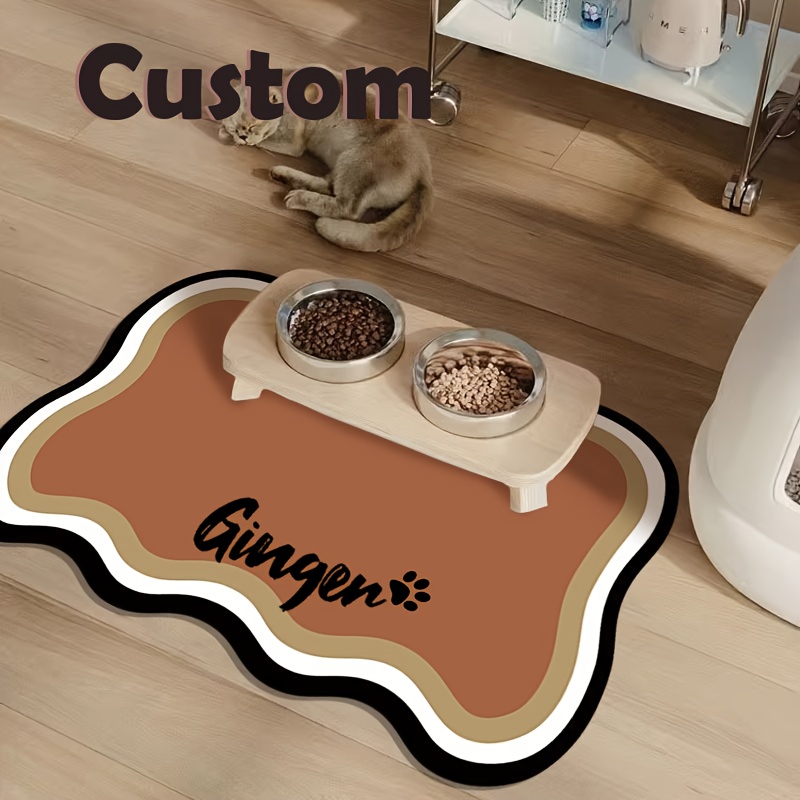 2pcs Customizable Quick-Dry Pet Feeding Mats