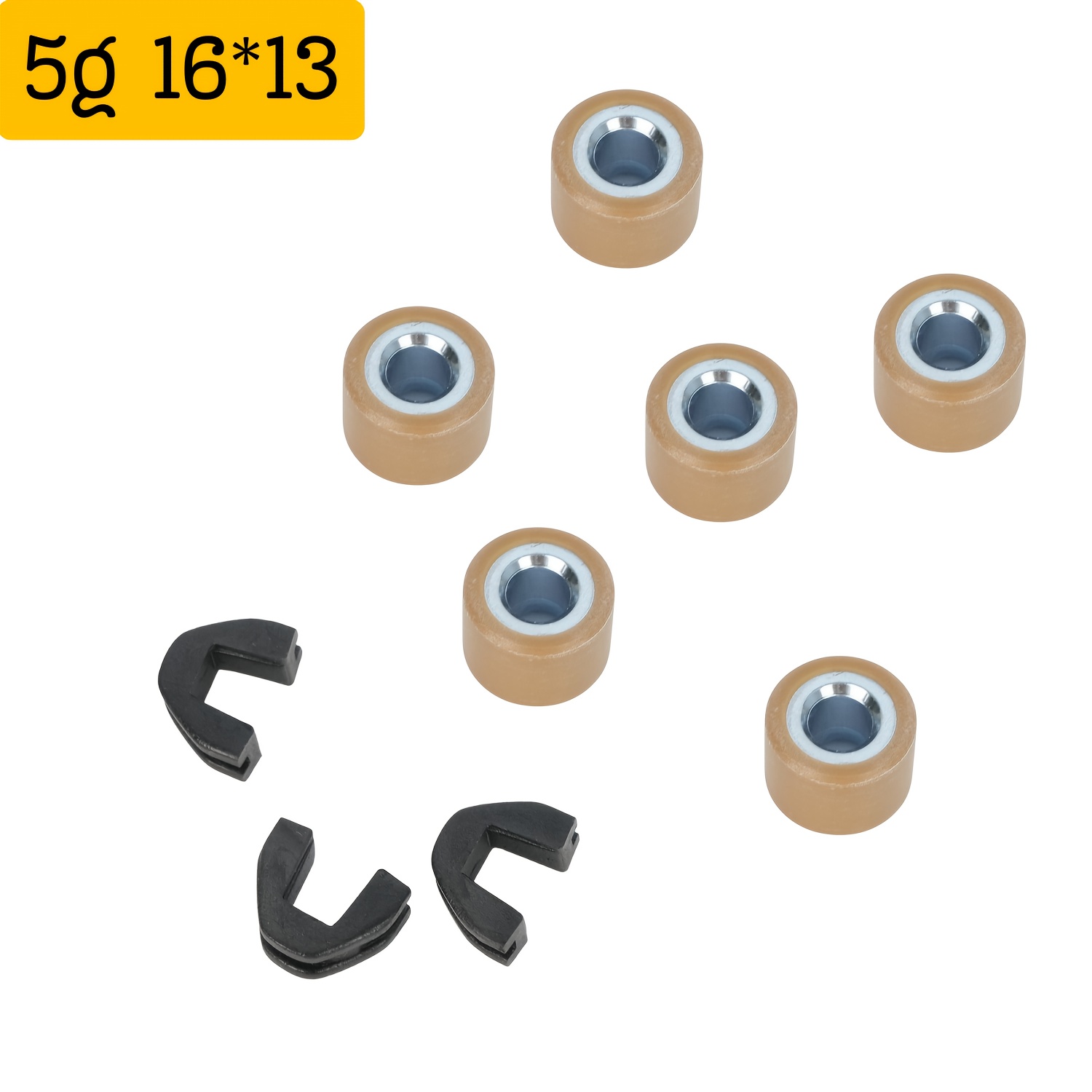 1 Set 6pcs Transmission Rollers 5/6.8/8.5/10 G16x13mm 13/14/18 G18x14mm With Transmission Slider For 139qmb 50cc 125 150cc Gy6 Scooter Motorcycle Parts