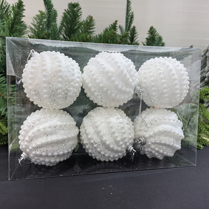 TEMU 1 Set Of 6pcs/8cm Christmas Ornaments, Suitable For Festive Decorations Such As Holiday Parties, Celebrations, Birthdays, Weddings, Gatherings