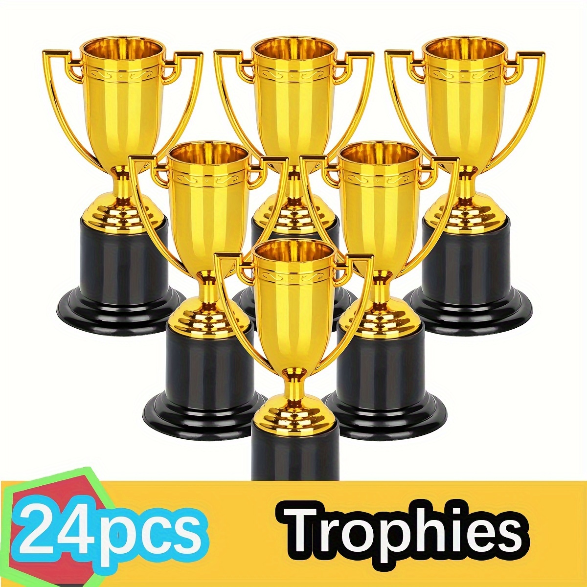 

24pcs Mini Trophies Awards, Gold Participation Trophy Cups For Sports Tournaments And Competitions, Party Favors