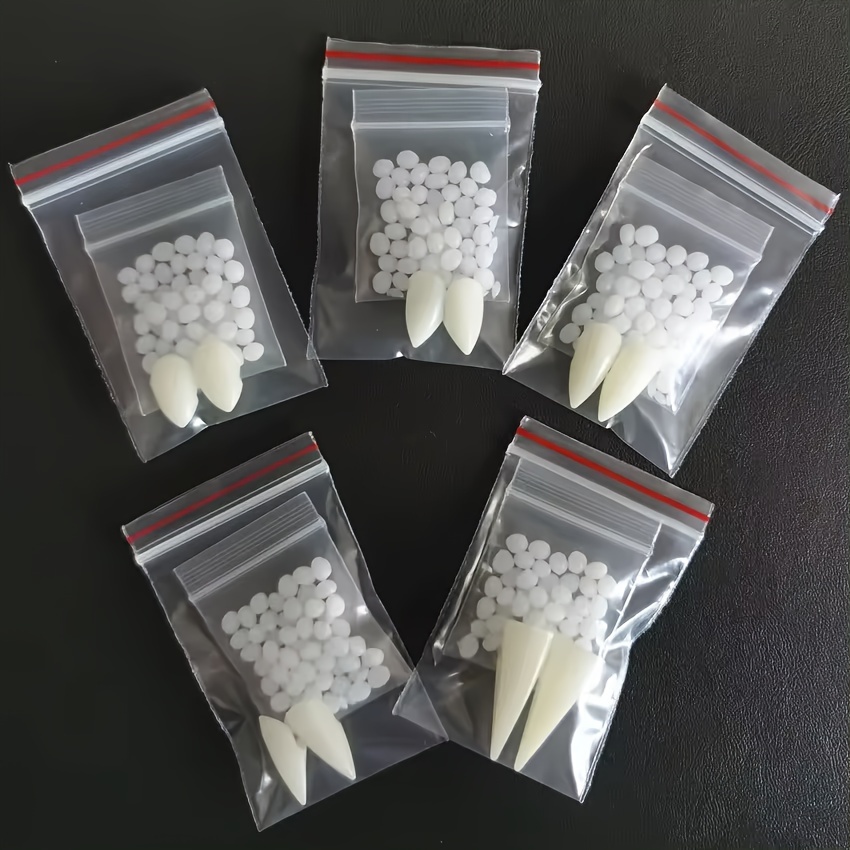 

Diy Vampire Fangs Kit - Halloween Cosplay Teeth Props With Adhesive, No Battery Needed - & Party Decorations, For Halloween