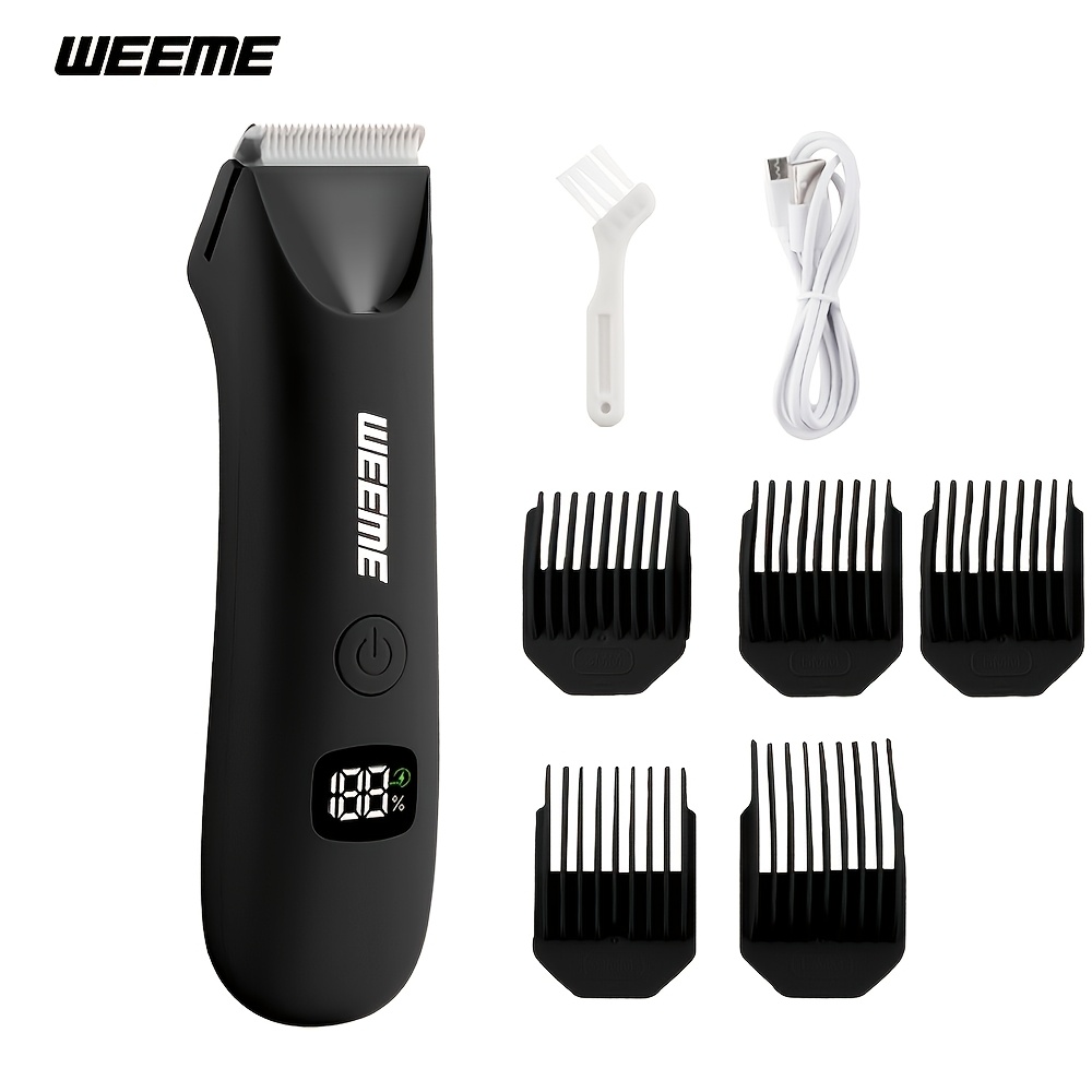 Image of Weeme Bikini & Body Trimmer - Hair Removal For Men And Women, Usb Rechargeable, Skin-friendly, Lcd Display, Perfect Gift For Her/him