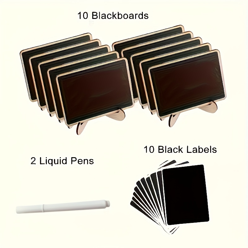 Image of 22 Mini Chalkboard Signs - Perfect For Weddings, Birthdays, Dances, Parties, Holidays, And More. - Wooden Chalkboard Table Numbers With Support Easels, Ideal For Home Decor