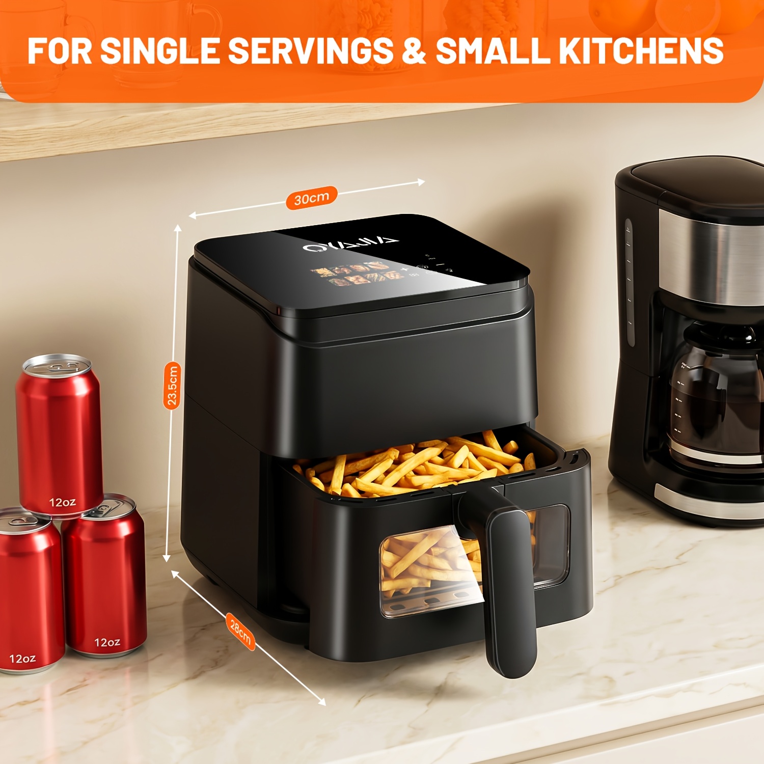 5L Air Fryer with 8 Smart Digital Menu Programs