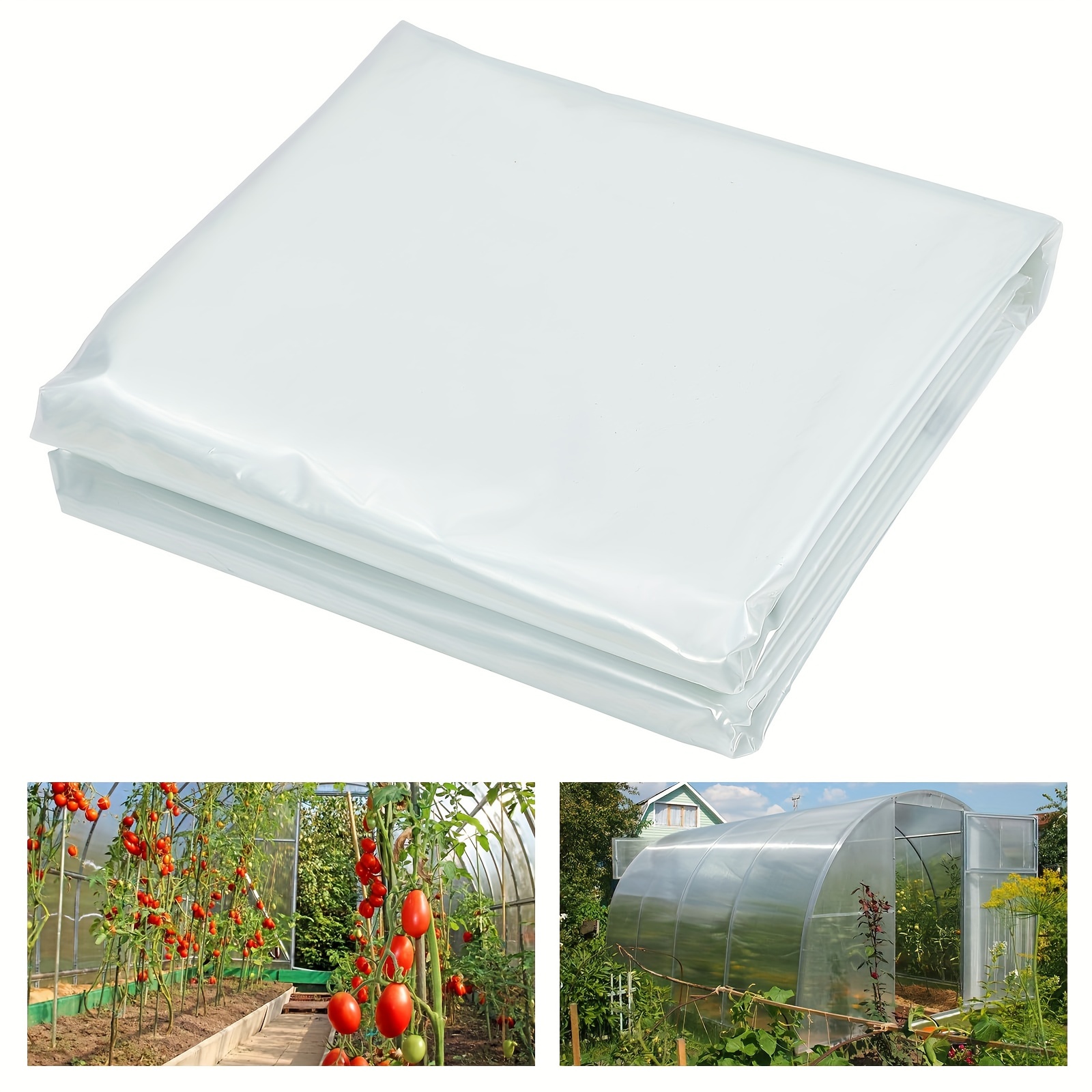 

Greenhouse Plastic Sheeting Film Cover 25ft X 40ft, Polyethylene Greenhouse Film 6 Mil Heavy Duty, Plastic Sheeting Uv Resistant For Farm, Garden, Windproof Frost& Dust Proof