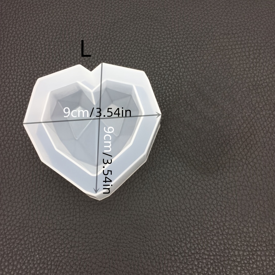 Resin Casting Molds Geometric 3d Heart-shaped Silicone Mold Candle Soap Making Candle Commercial Supplies Valentine's Day Mold Lying At Of