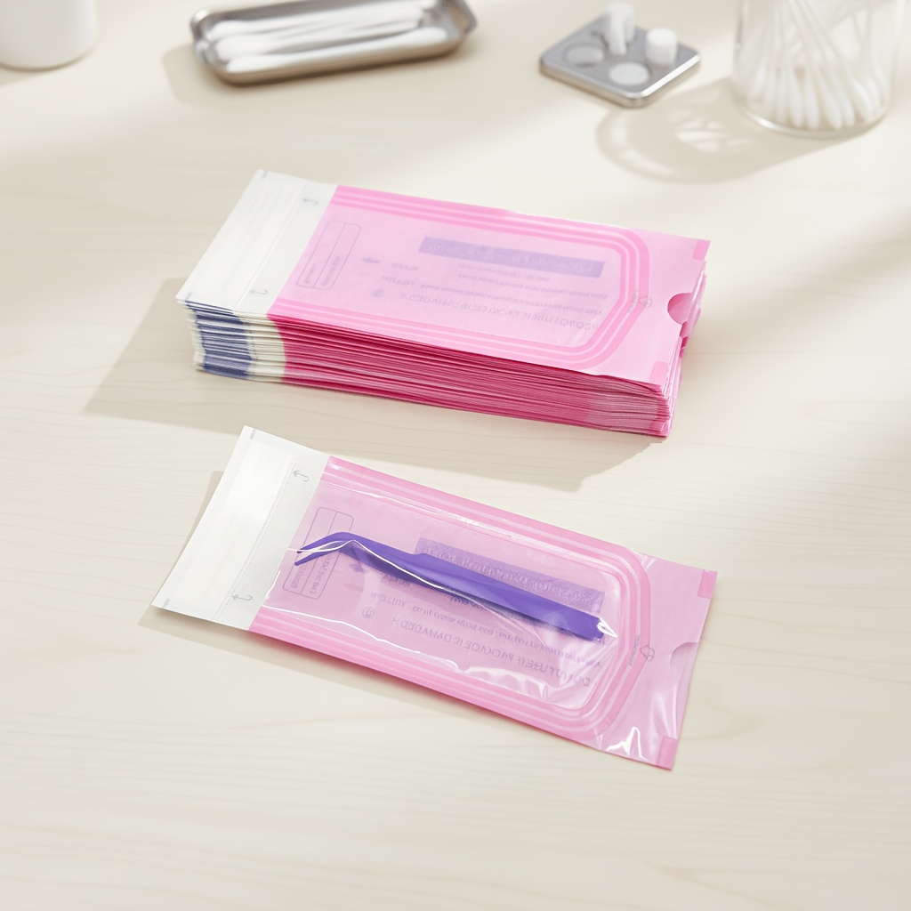 TEMU 70170 Pink Exquisite Self Adhesive High Temperature Resistant Packaging Storage Bag Gift Item Packaging Bag 50