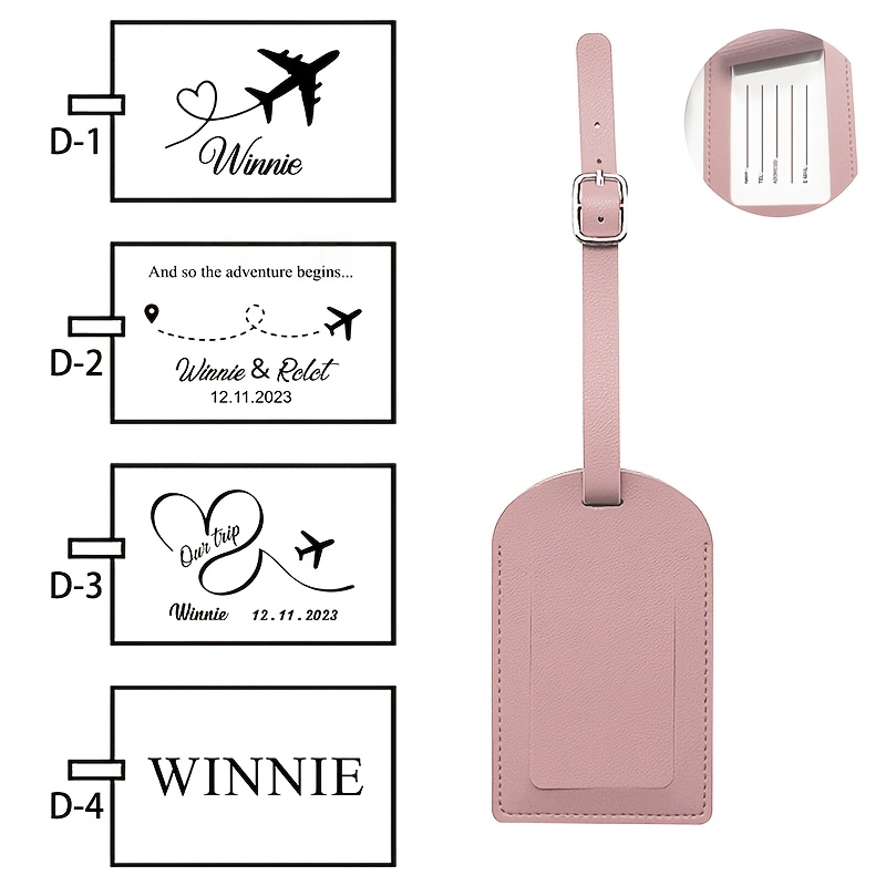 TEMU 1pc Custom Wedding Guest Souvenir, Tag, Custom Couple Luggage Tag, Wedding Gift, Party Souvenir, Travel Gift, Men's And Women's Airplane Luggage