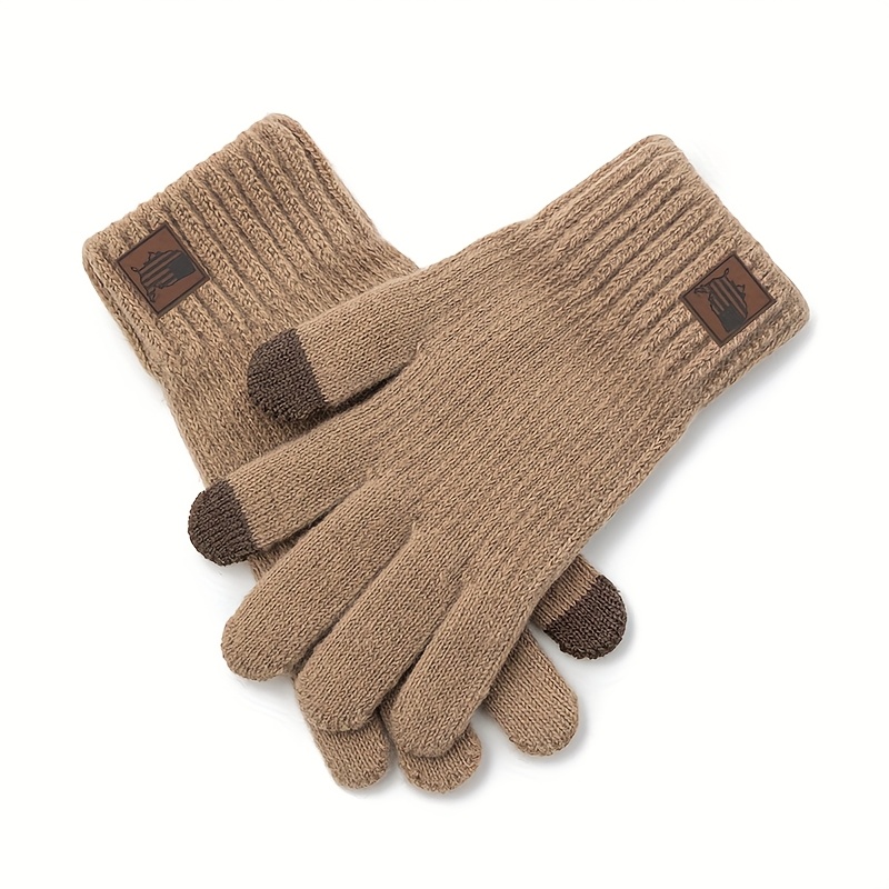 TEMU Guantes de punto para pantalla táctil con de mapa para otoño/invierno, ocio al , deportes, ciclismo, montañismo, esquí, a prueba de frío,