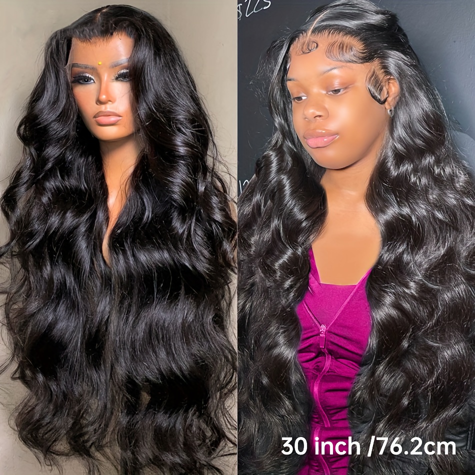 Peruca lace frontal, 30 polegadas, 13x4, cabelo humano, brasileiro