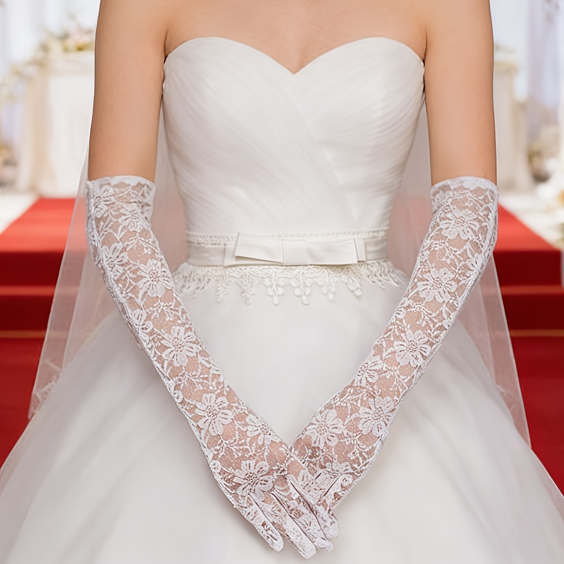 pair womens gloves gloves white qipao gown - Temu Oman