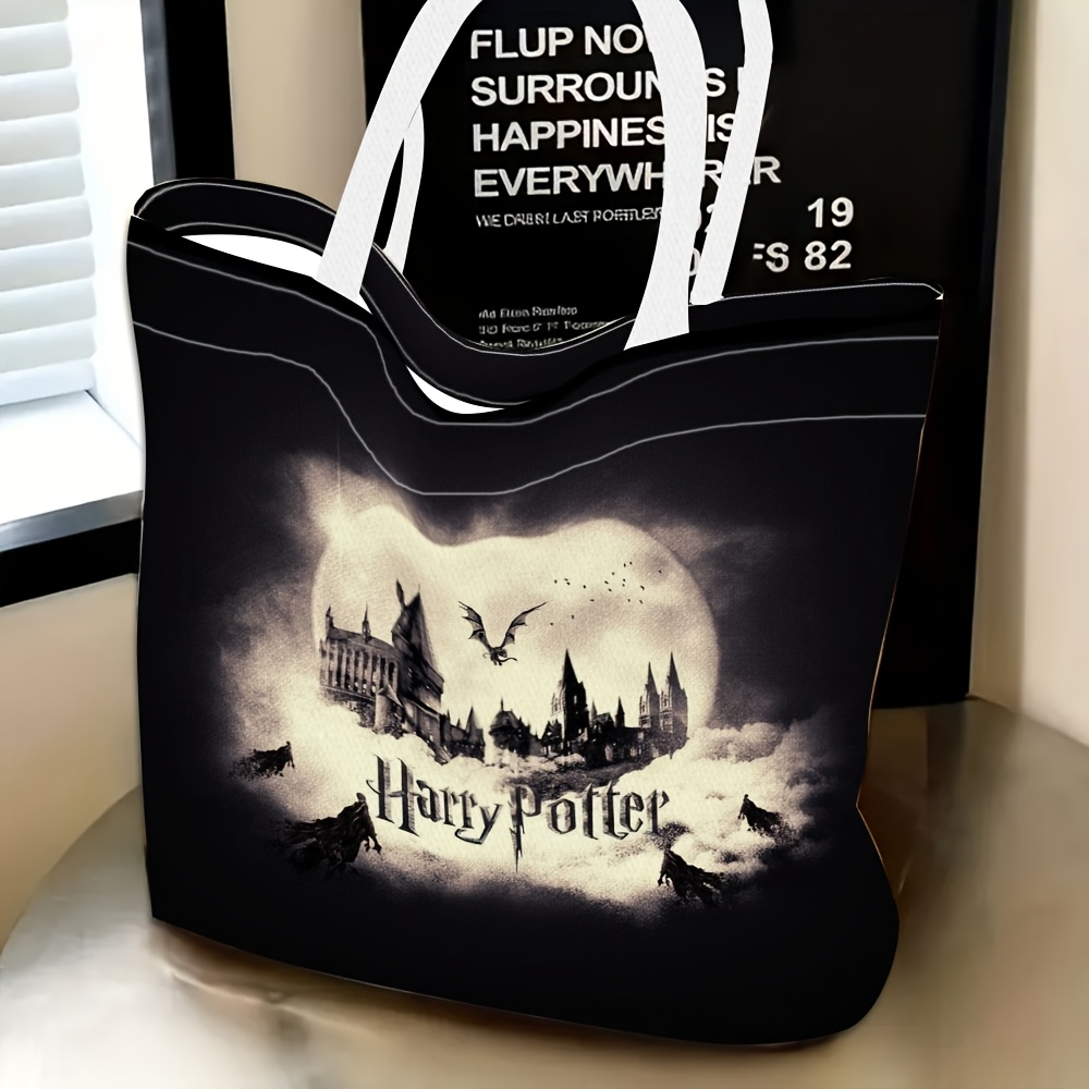 TEMU 1pc, Warner ., Harry Potter Themed Women's Shoulder Bag, Multi-functional, Tote Bag, Clutch, Evening Handbag, Travel Essential, Fashionable And