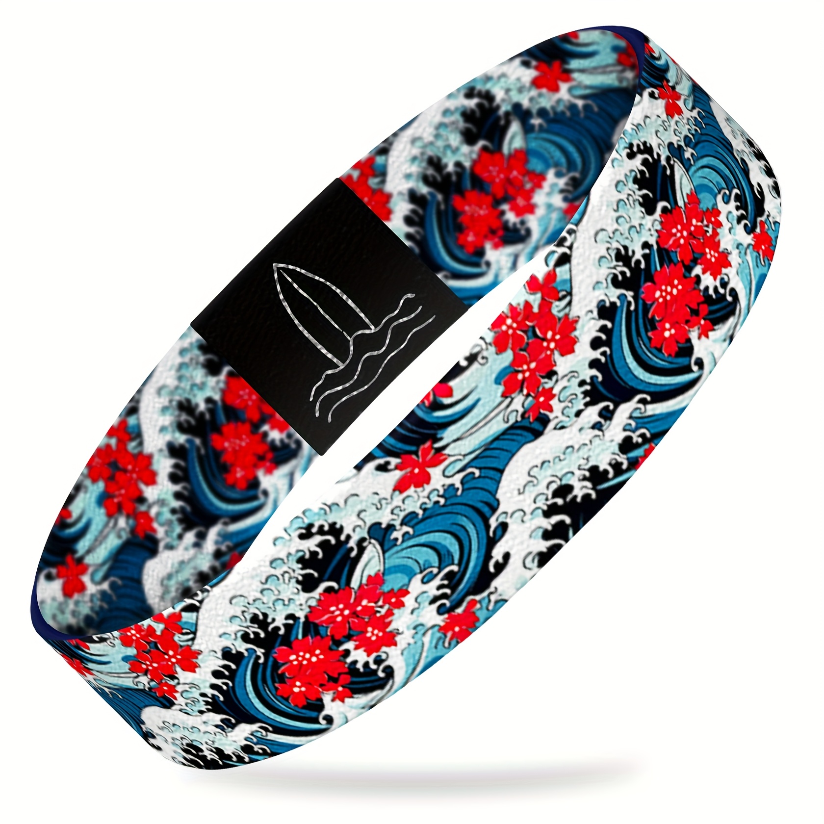 TEMU 1pc Stretch Wristband For Women Men, Surf Bracelet, Sports Wristband, Elastic Bangle Bracelet, Stretchy Elastic Band, Great Wristband Gift For